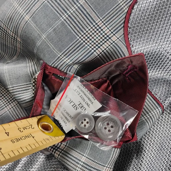 VINCI Sport Coat Men's Size 38R Grey Two-Piece Blazer NWT $359.99